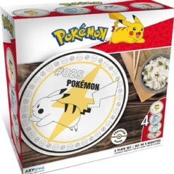pokemon - 4 piatti in porcellana - starters + pikachu