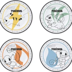 pokemon - 4 piatti in porcellana - starters + pikachu