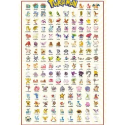 pokemon - poster maxi 91,5x61cm - kanto 1