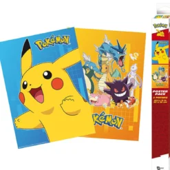 pokemon - set 2 chibi poster 52x38cm - colourful characters
