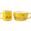 pokemon - set da colazione - tazza + ciotola - pikachu