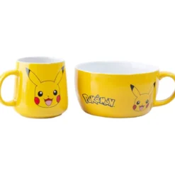 pokemon - set da colazione - tazza + ciotola - pikachu