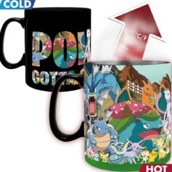 pokemon - tazza heat change 460ml - gotta catch em all