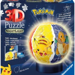 pokémon - nightlamp - puzzle 3d