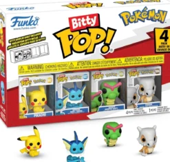 pokémon: pikachu 4 pack 3cm - funko pop bitty