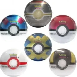 pokémon - poké ball tin da collezione - modello assortito