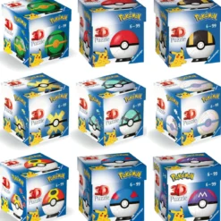 pokémon - puzzle 3d - poké ball assortite