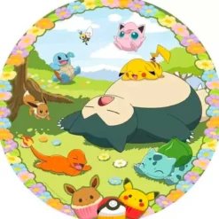 pokémon - puzzle rotondo 500 pezzi + poster
