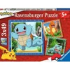 pokémon - puzzle 3x49 pezzi
