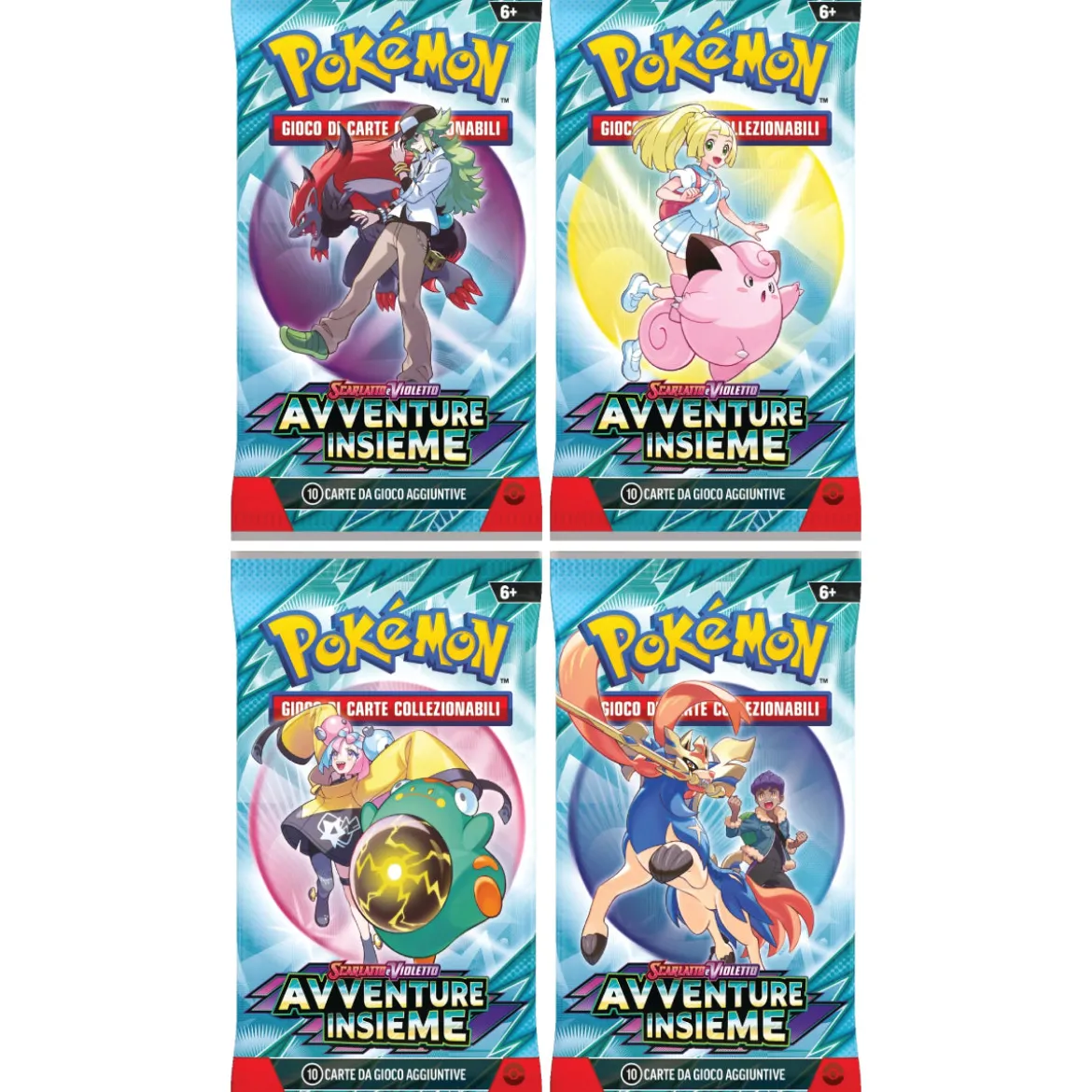 pokémon scarlatto e violetto avventure insieme - bustina singola 10 carte (ita)