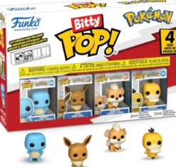 pokémon: squirtle 4 pack 3cm - funko pop bitty