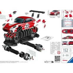 porsche 911 gt3 cup salzburg - puzzle 3d