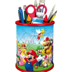 portapenne supermario - puzzle 3d