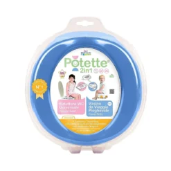 potette 2in1 blu - vasino da viaggio e riduttore wc - include 3 ricambi