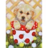 pup in a pot - diamond dotz intermediate dd7.013 30x42cm