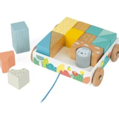 pure - carrello da trainare con cubi in legno