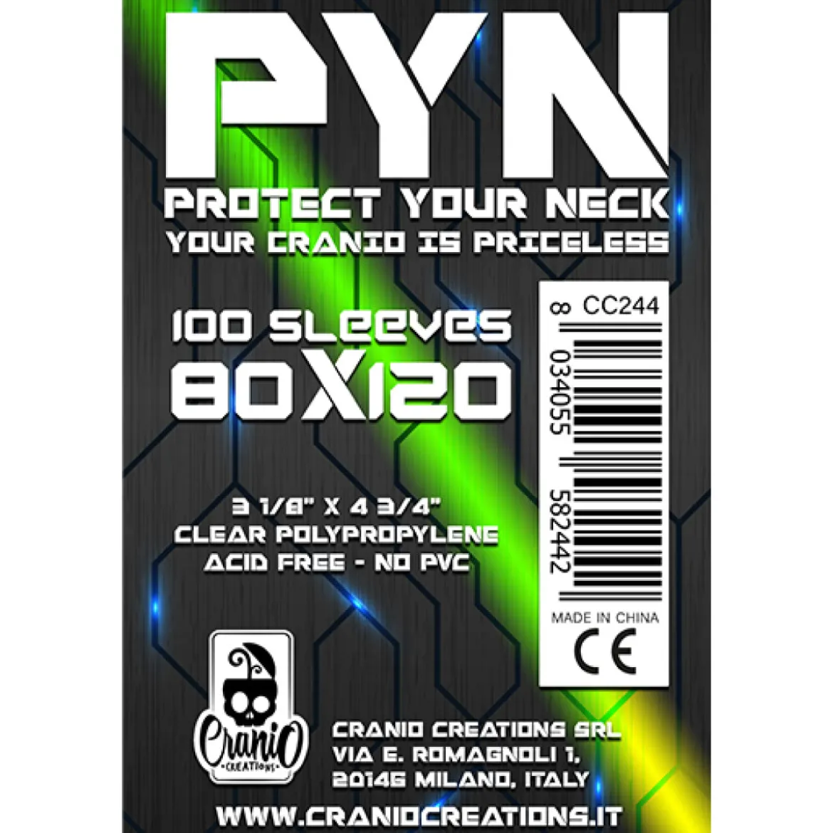 pyn 80x120 - confezione da 100 bustine protettive