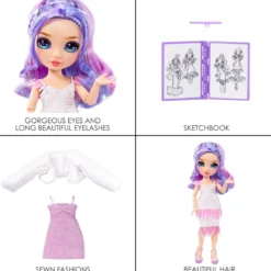 rainbow high - fantastic fashion - violet willow - fashion doll 30cm