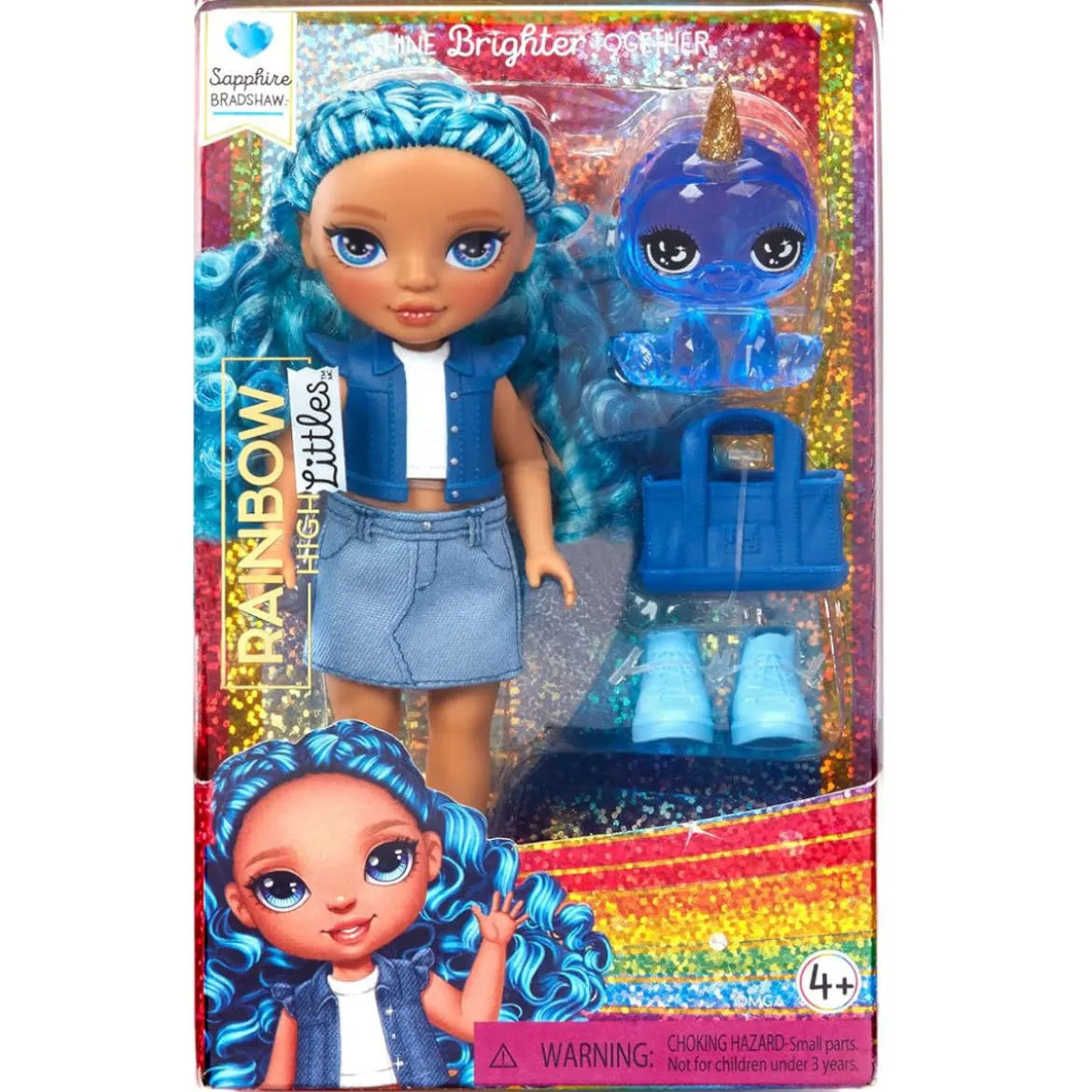 rainbow high littles - sapphire bradshaw - fashion doll 15cm