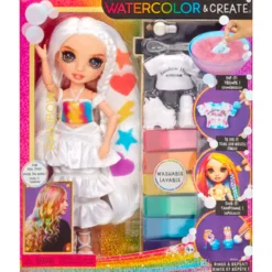rainbow high - watercolor & create - brown eyes - fashion doll 28cm