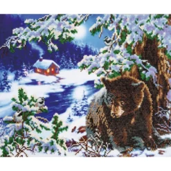 rambling bear - diamond dotz intermediate dd10.001 52x38cm
