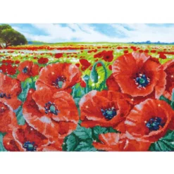 red poppy field - diamond dotz intermediate dd10.013 60x42cm