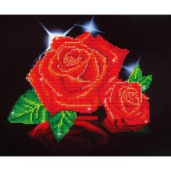 red rose sparkle - diamond dotz intermediate dd5.002