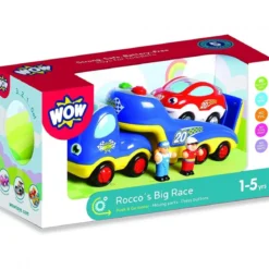 rocco's big racing - camion e automobile con 2 personaggi