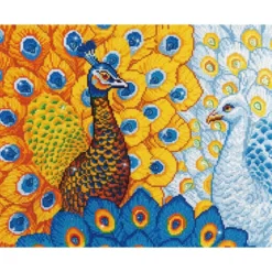 romantic peacocks - diamond dotz intermediate dd12.014 57x49cm
