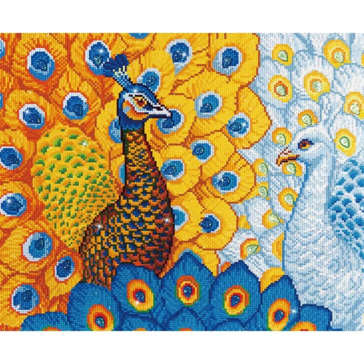 romantic peacocks - diamond dotz intermediate dd12.014 57x49cm