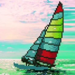 sailboat - diamond dotz beginner 50465 20,32 x 20,32cm