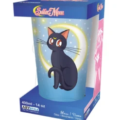 sailor moon - bicchiere large 400ml - luna & artemis