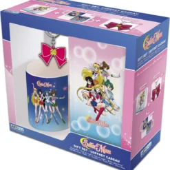 sailor moon - confezione regalo - tazza, portachiavi, notebook