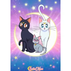 sailor moon - poster maxi 91,5x61cm - luna, artemis & diana