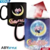sailor moon - tazza termosensibile 460ml - sailor & chibi