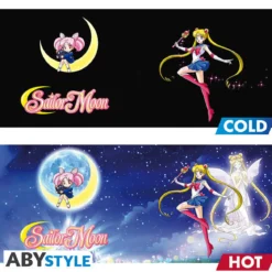 sailor moon - tazza termosensibile 460ml - sailor & chibi