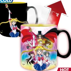 sailor moon - tazza termosensibile 460ml - gruppo