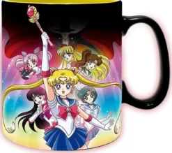 sailor moon - tazza termosensibile 460ml - gruppo