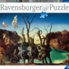 salvator dalì: cigni che riflettono elefanti - puzzle 1000 pezzi