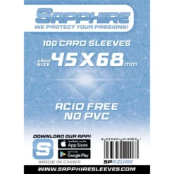 sapphire sleeves azure - 100 bustine 45x68mm