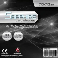 sapphire sleeves black - 100 bustine 70x70mm