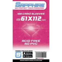 sapphire sleeves fuchsia - 100 bustine 61x112mm