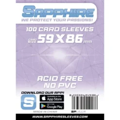 sapphire sleeves lilla - 100 bustine 59x86mm