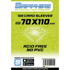 sapphire sleeves lime - 100 bustine 70x110mm