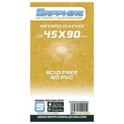 sapphire sleeves mustard - 100 bustine 45x90mm