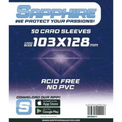 sapphire sleeves navy - 50 bustine protettive 103x128mm