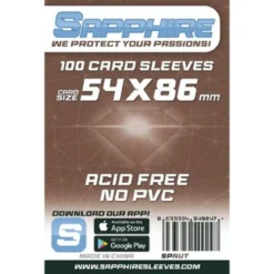 sapphire sleeves nut - 100 bustine 54x86mm