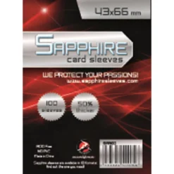 sapphire sleeves red - 100 bustine 43x66mm