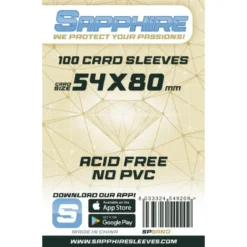 sapphire sleeves sand - 100 bustine 54x80mm