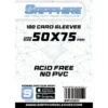 sapphire sleeves white - 100 bustine 50x75mm